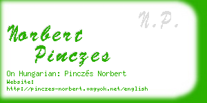 norbert pinczes business card